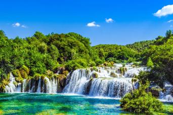 From Trogir: Krka Waterfalls Wanderers Day Tour  with Gray Line Croatia